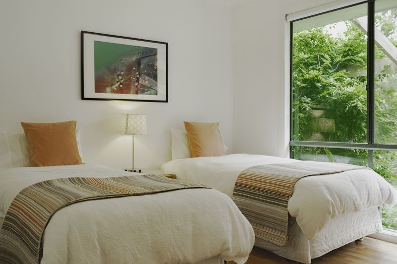 A twin room with garden outlook
