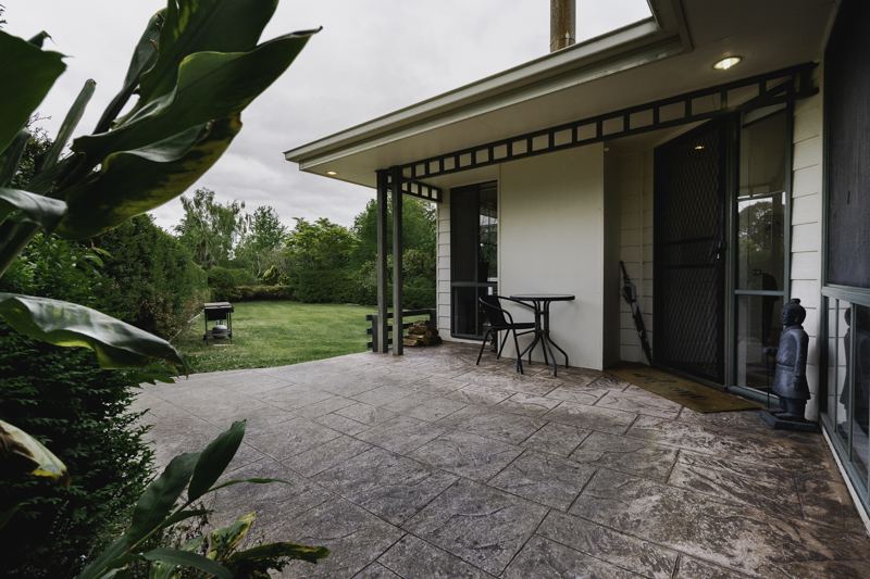 The paved courtyard